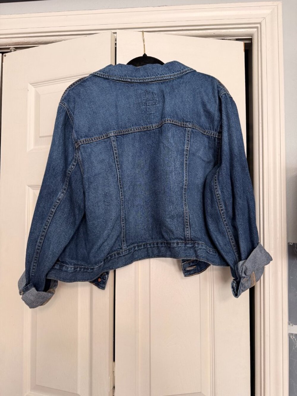 Old Navy Classic Blue Denim Jean Jacket Plus Size XXL - Picture 2 of 3